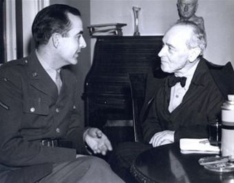 Samuel Barber (balra) és a neves karmester, Serge Koussevitzky