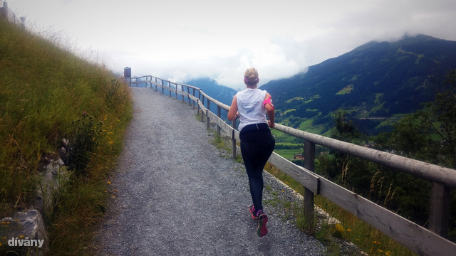 Itt például Ausztriában, a Gastein-völgyben futok hegynek fel, mert ugye miért ne