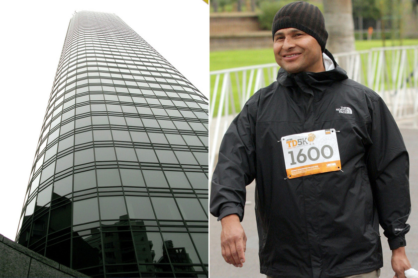 Balra a 47 emeletes toronyház, jobbra a túlélő