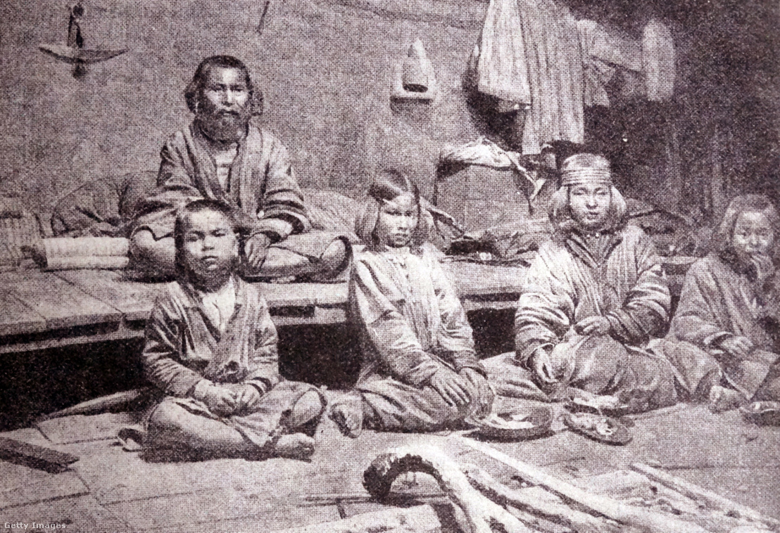 Ainu őslakosok 1900 körül