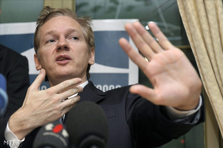 2010. november 4-i kép Julian Assange-ről (Fotó: Martial Trezzini)