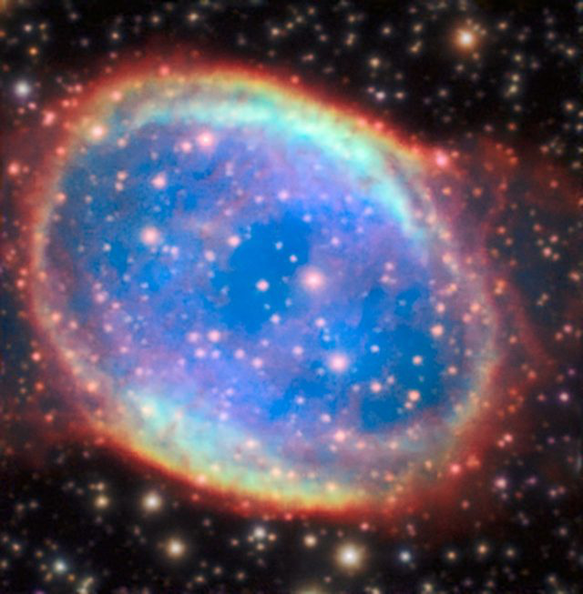 Az NGC 6563 katalógusjelű planetáris köd új képén is finomabb részletek ismerhetők fel, mint korrekció nélkül