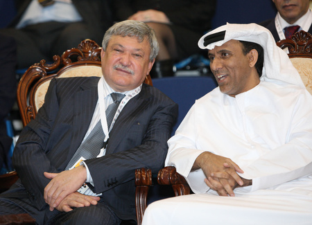 Csányi Sándor és őfelsége Mohammed Bin Tha aloob Al Dirai, az Egyesült Arab Emírségek birkózó- és dzsúdószövetségének elnöke (Fotó: Záhonyi Tamás/IJF)