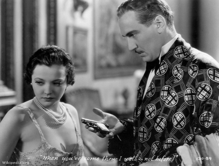 Sylvia Sidney és Lukács Pál a Nagyvárosi utcák című amerikai film egyik jelenetében