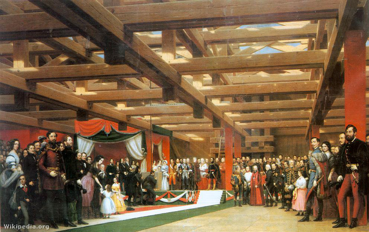 Így nézett ki az ünnepség egy 1864-es festmény alapján.