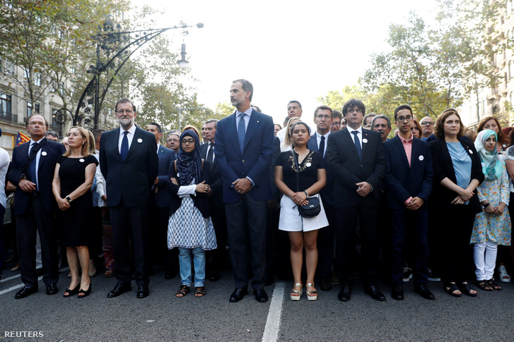Fülöp király és Mariano Rajoy, spanyol miniszterelnök Barcelonában