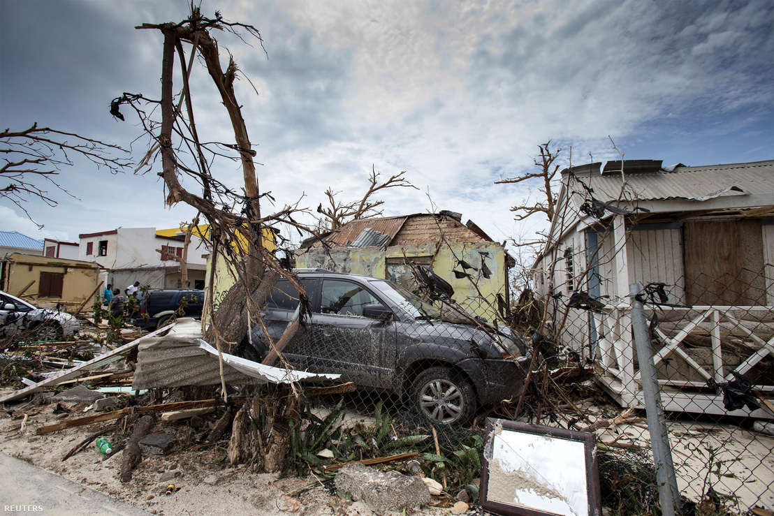 Saint Martin az Irma pusztítása után