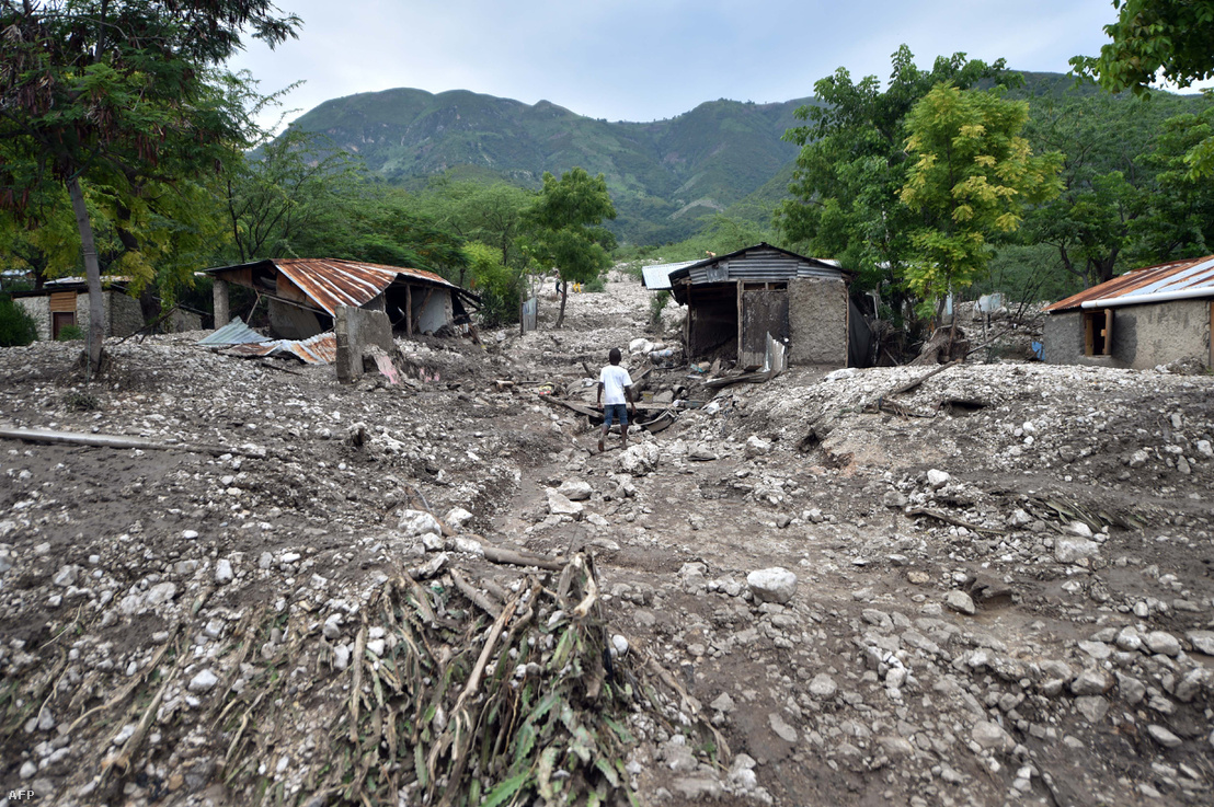 Haiti az Erika nevű trópusi vihar elvonulása után, 2015-ben.