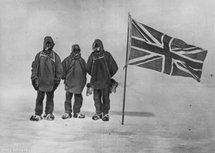 Shackleton expedíciójának három tagja 1909-ben