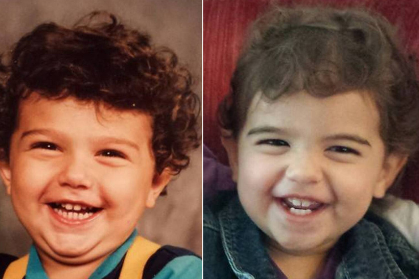 Corin és Kane - apa és fia elképesztően hasonlít egymásra ezen a két fotón. Mintha csak ugyanaz a kisgyerek lenne a két képen.