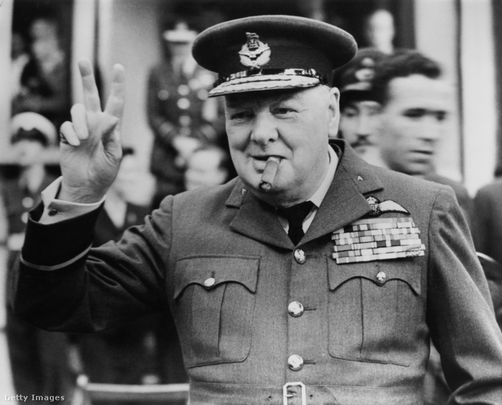 1948-as fotó Winston Churchillről és az elmaradhatatlan szivarról