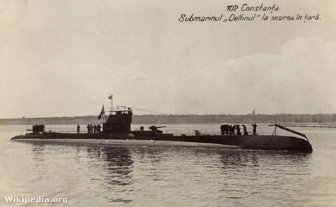 A román Delfinul tengeralattjáró 1936-ban