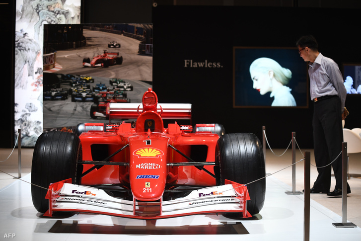 Schumacher versenyautója, amivel megnyerte a 2001-es nagydíjat