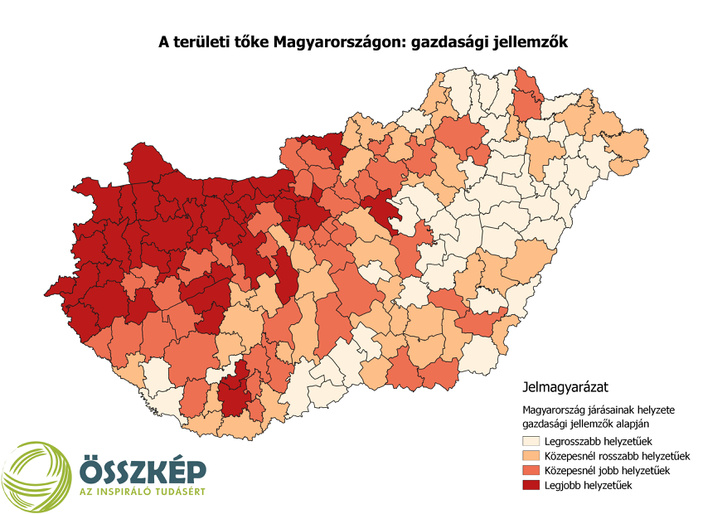 Adatforrás: Oláh-Szabó-Tóth (szerk.) 2017: A területi tőke és magyarországi dimenziói