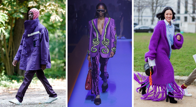 Balenciaga, 2018 tavasz-nyár, Gucci, 2018 tavasz-nyár, és egy trendi blogger, aki lilában ment már 2017 márciusában a párizsi divathéten a Loewe bemutatóra.