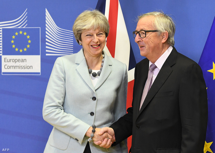 Theresa May és Jean-Claude Juncker