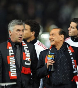 Ancelotti és Berlusconi, hjaaj