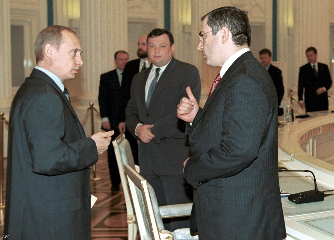 Putyin és Hodorkovszkij 2001-ben a Kremlben