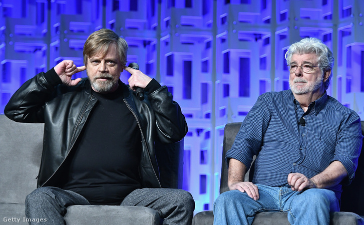 Mark Hamill és George Lucas 2017-ben