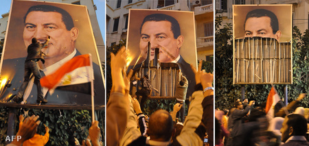 Megtépázták az elnök képét Alexandriában