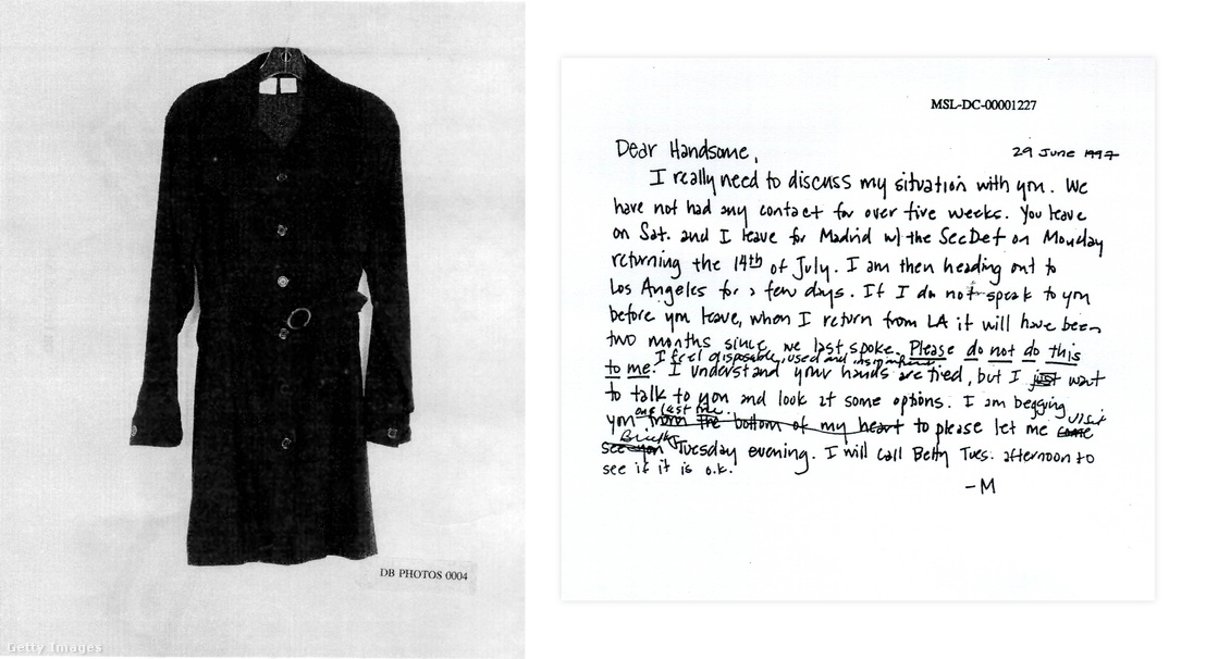 Lewinsky ruhája és egy levél, amit kézzel írt az elnöknek, és azt nehezményezi benne, hogy hetek óta nem találkoztak.