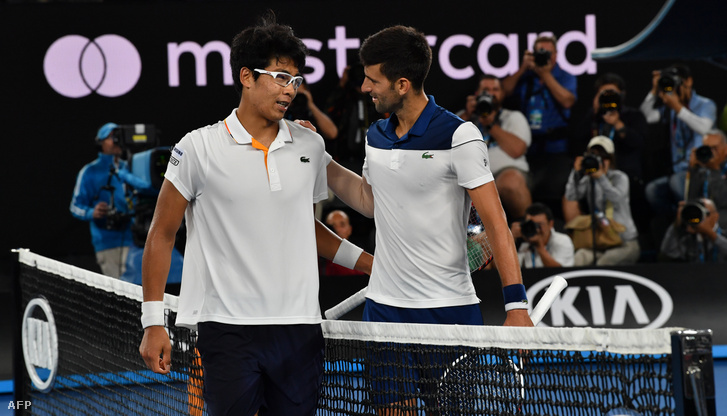 Chung és Djokovics a meccs végén