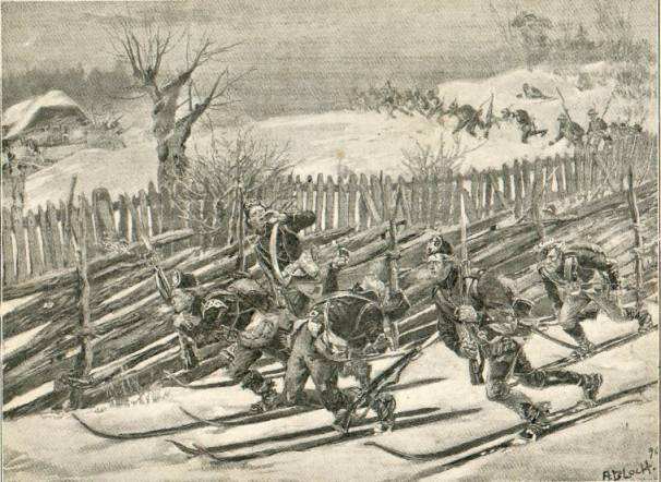 Norvég katonákat ábrázoló metszet az 1800-as évek elejéről