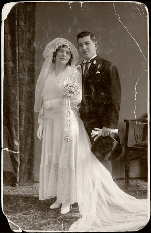 Krausz Vilma esküvői képe 1931-ből