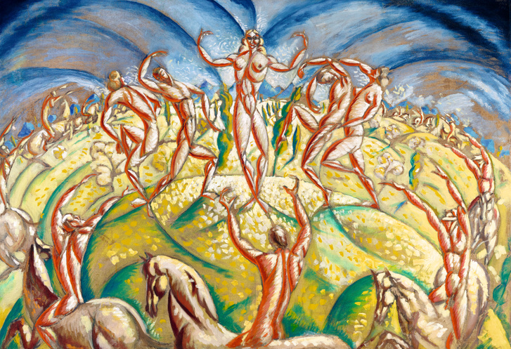 SZÁNTÓ GYÖRGY (1893 – 1961) Öröm, 1921 Olaj, vászon, 110 x 160 cm