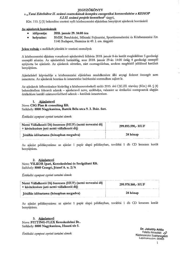 Bontási jegyzőkönyv Tata II 20180202-2