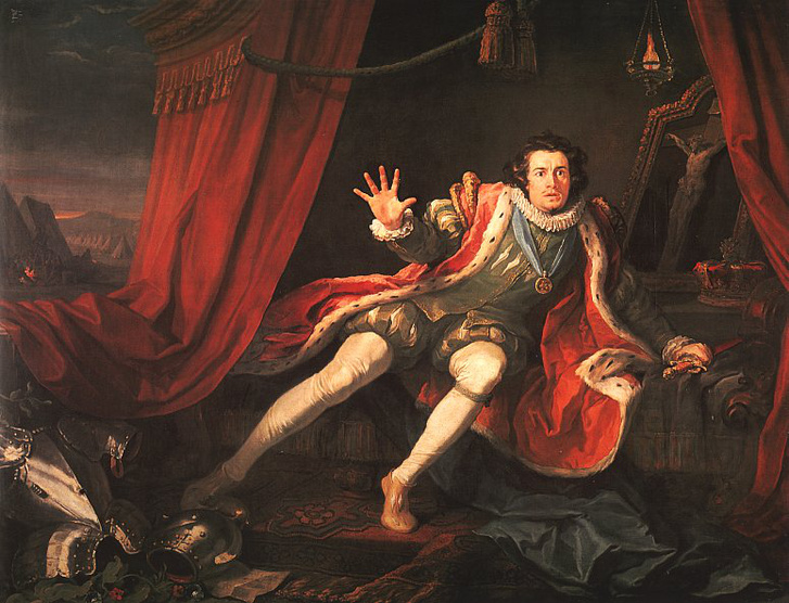 David Garrick III. Richárd szerepében, William Hogarth festménye, 1745