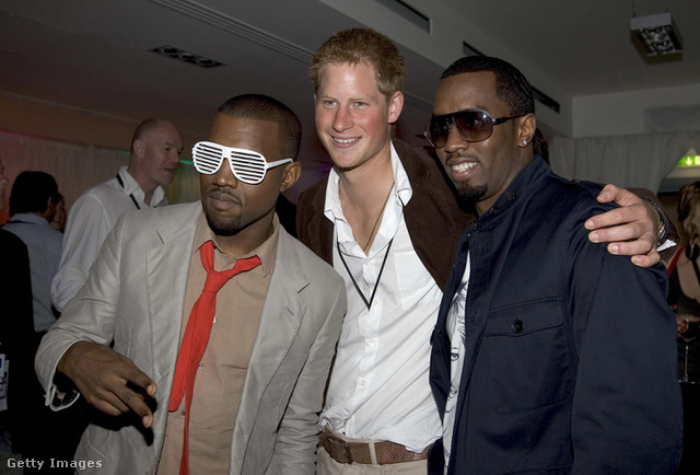 Harry herceg itt Kanye West és P.Diddy társaságában bulizik.