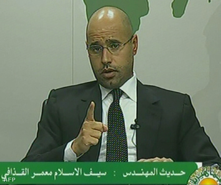 Szaif al-Iszlam Kadhafi a Líbiai TV-ben