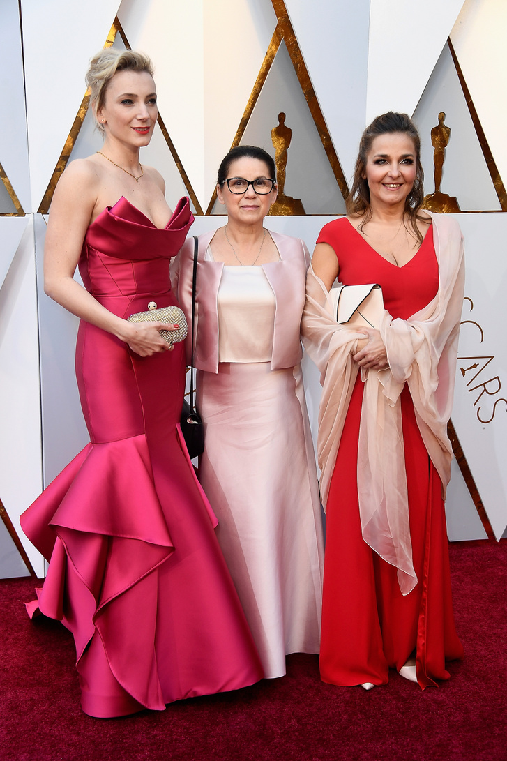 Borbély Alexandra, Enyedi Ildikó és Mécs Mónika a 90. Oscar gálán 2018. március 4-én Hollywoodban
