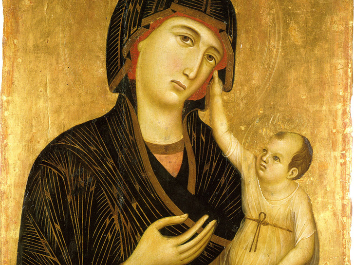 Duccio di Buoninsegna (1284 k.): Madonna gyermekkel