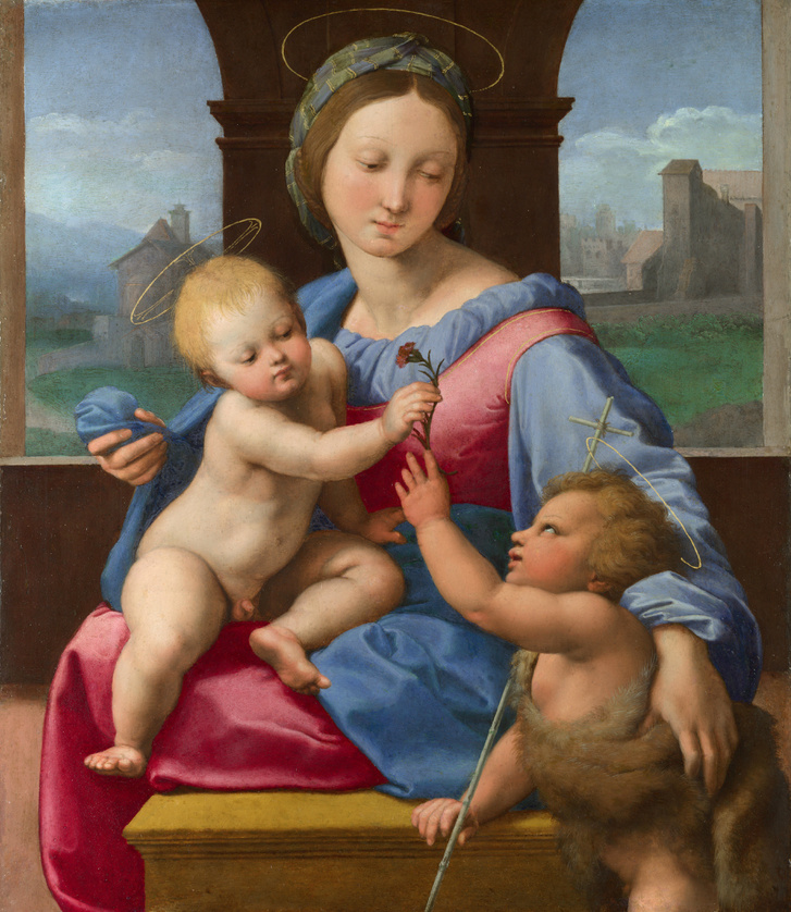 Raffaello: Madonna a Gyermekkel és a Keresztelővel (1510 k.)