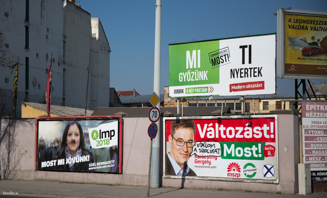 Kampányplakátok a Róbert Károly körúton