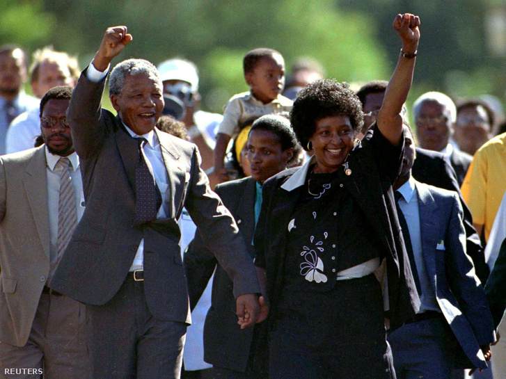 Nelson és Winnie Mandela 1990-ben