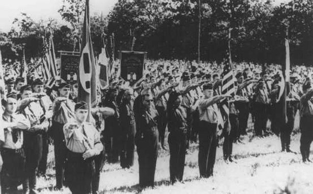 A Kenosha-i Volksbund tagjai (Wiscoinsin állam) 1937-ben