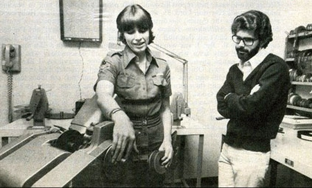 Marcia Lucas és George Lucas a vágószobában (forrás: secrethistoryofstarwars.com)