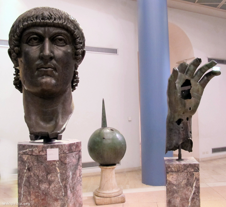 Pezzi bronzei di statua colossale di costantino, 330-37 ca. 01