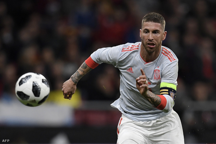 Sergio Ramos az Argentína elleni barátságos meccsen 2018. március 27-én