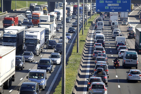 Forgalom egy belga autópályán