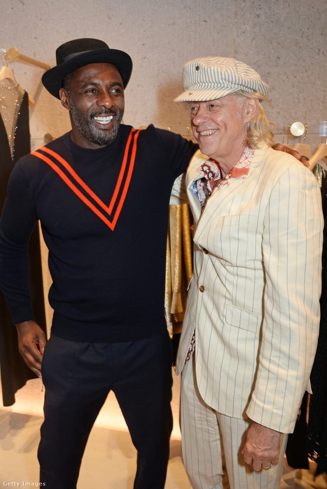 Idris Elba aztán Bob Geldoffal is jópofizott egyet, milyen jól összeöltöztek fekete-fehér párosnak, nem?