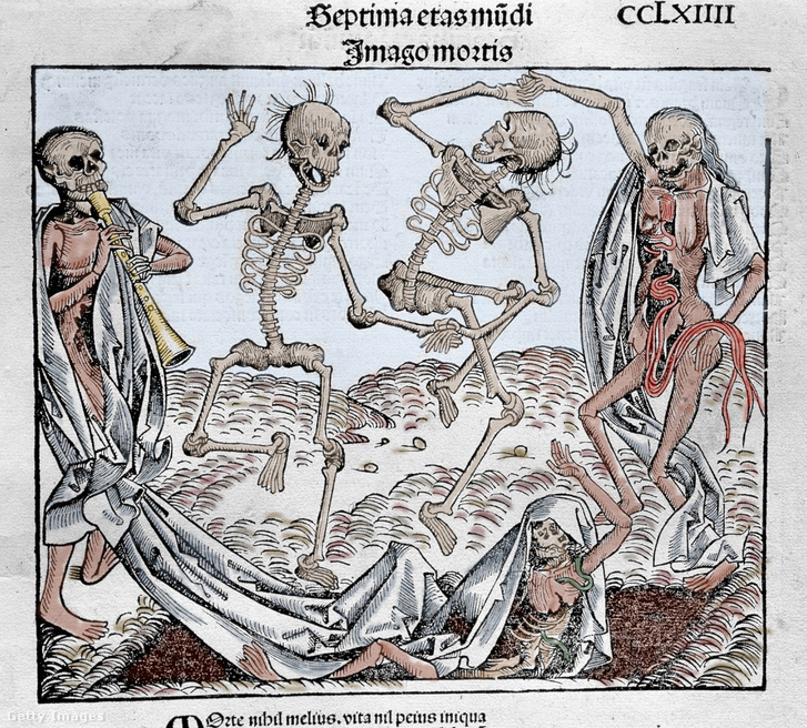 Haláltánc (Michael Wolgemut metszete, a Liber chronicarum című könyvből – Hartmann Schedel, 1493)