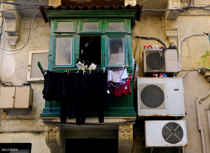 Balkonmacska fregolival és légkondiszettel Máltán