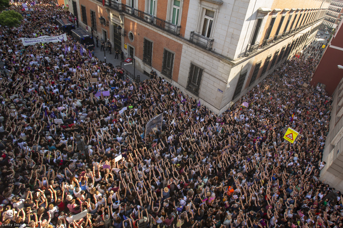 Madridi tüntetés a bandatagok szabadon engedése ellen, 2018. június 22-én