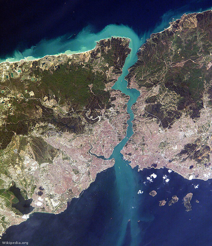 A Boszporusz műholdképe
