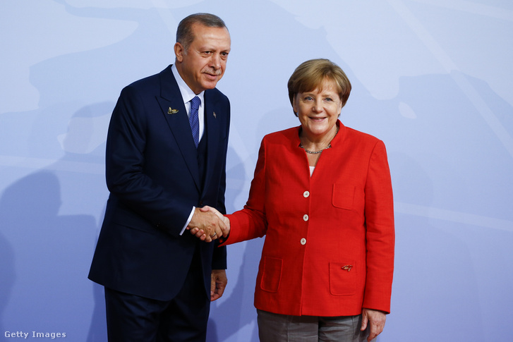 Erdogan és Merkel a 2017-es G20 csúcstalálkozón