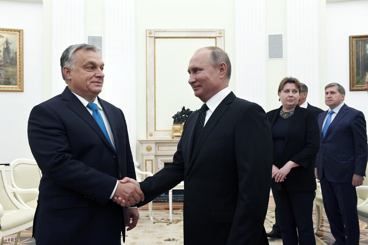Vlagyimir Putyin orosz elnök fogadja Orbán Viktor miniszterelnököt